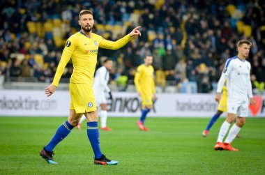 Kiev, Ukrayna - 14 Mart 2019: Olivier Giroud oyuncu sırasında