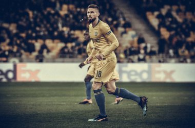 Kiev, Ukrayna - 14 Mart 2019: Olivier Giroud oyuncu sırasında