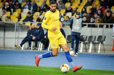 Kiev, Ukrayna - 14 Mart 2019: Ruben Loftus-Cheek oyuncusu durin
