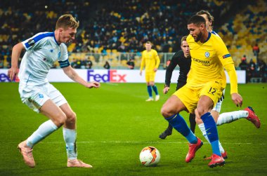 Kiev, Ukrayna - 14 Mart 2019: Ruben Loftus-Cheek oyuncusu durin