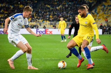 Kiev, Ukrayna - 14 Mart 2019: Ruben Loftus-Cheek oyuncusu durin