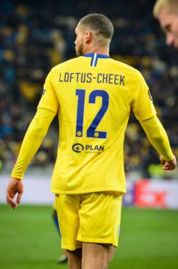 Kiev, Ukrayna - 14 Mart 2019: Ruben Loftus-Cheek oyuncusu durin