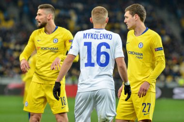 Kiev, Ukrayna - 14 Mart 2019: Andreas Christensen oyuncu duri
