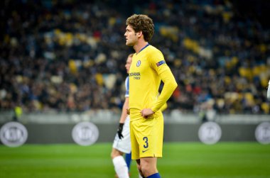 Kiev, Ukrayna - 14 Mart 2019: Marcos Alonso oyuncu sırasında