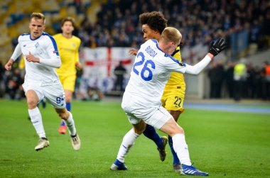 Kiev, Ukrayna - 14 Mart 2019: Uefa sırasında Willian oyuncu 