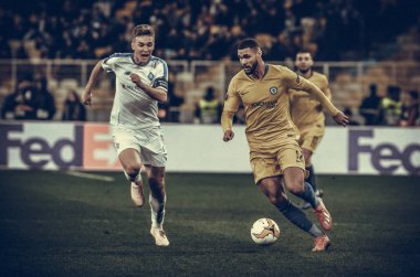 Kiev, Ukrayna - 14 Mart 2019: Ruben Loftus-Cheek oyuncusu durin