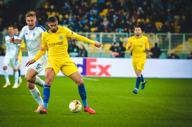 Kiev, Ukrayna - 14 Mart 2019: Ruben Loftus-Cheek oyuncusu durin