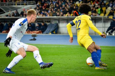 Kiev, Ukrayna - 14 Mart 2019: Uefa sırasında Willian oyuncu 