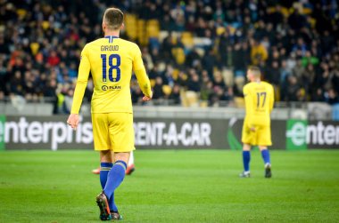 Kiev, Ukrayna - 14 Mart 2019: Olivier Giroud oyuncu sırasında