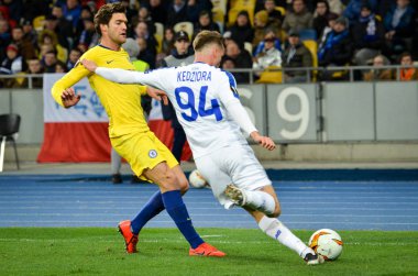 Kiev, Ukrayna - 14 Mart 2019: Marcos Alonso oyuncu sırasında