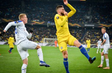Kiev, Ukrayna - 14 Mart 2019: Olivier Giroud oyuncu sırasında