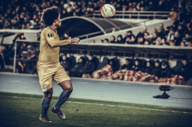 Kiev, Ukrayna - 14 Mart 2019: Uefa sırasında Willian oyuncu 