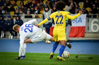 Kiev, Ukrayna - 14 Mart 2019: Uefa sırasında Willian oyuncu 
