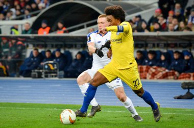 Kiev, Ukrayna - 14 Mart 2019: Uefa sırasında Willian oyuncu 
