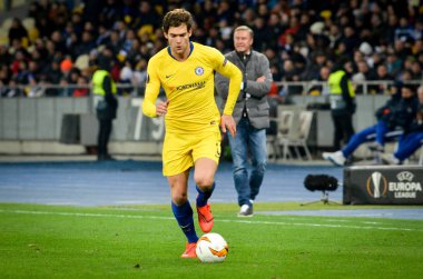 Kiev, Ukrayna - 14 Mart 2019: Marcos Alonso oyuncu sırasında