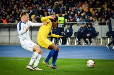 Kiev, Ukrayna - 14 Mart 2019: Uefa Europa sırasında Willian 