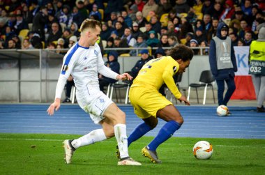 Kiev, Ukrayna - 14 Mart 2019: Uefa Europa sırasında Willian 