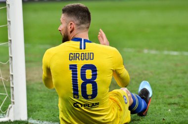 Kiev, Ukrayna - 14 Mart 2019: Olivier Giroud oyuncu sırasında