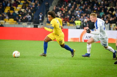 Kiev, Ukrayna - 14 Mart 2019: Uefa sırasında Willian oyuncu 