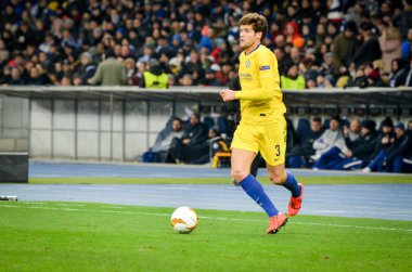Kiev, Ukrayna - 14 Mart 2019: Marcos Alonso oyuncu sırasında