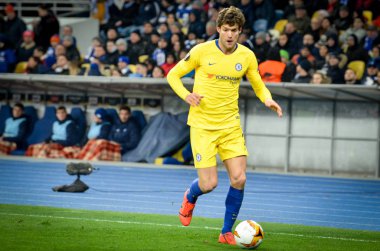 Kiev, Ukrayna - 14 Mart 2019: Marcos Alonso oyuncu sırasında