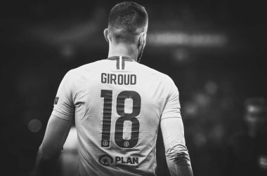 Kiev, Ukrayna - 14 Mart 2019: Olivier Giroud oyuncu sırasında