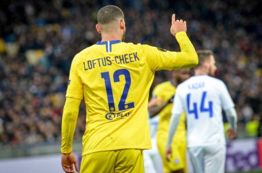 Kiev, Ukrayna - 14 Mart 2019: Ruben Loftus-Cheek oyuncusu durin