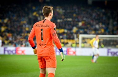 Kiev, Ukrayna - 14 Mart 2019: Uef sırasında Kepa Arrizabalaga