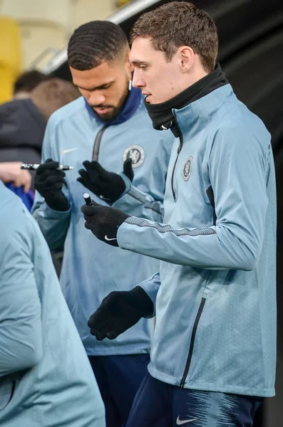 Kiev, Ukrayna - 14 Mart 2019: Uefa'da futbolcu