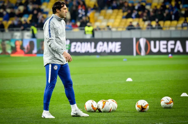 Kiev, Ukrayna - 14 Mart 2019: Maç öncesi antrenman oyunu