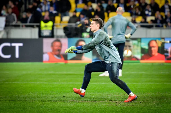 Kiev, Ukrayna - 14 Mart 2019: Kepa Arrizabalaga oyuncusu