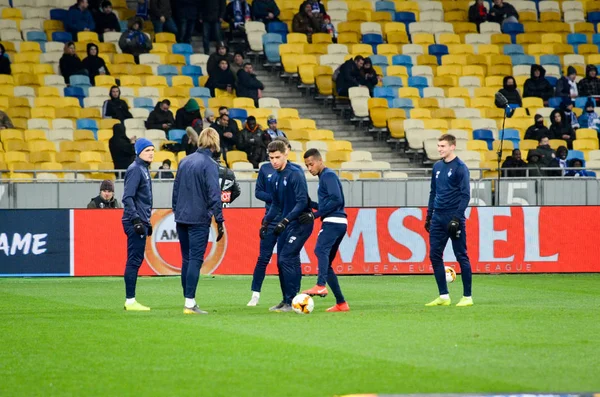 Kiev, Ukrayna - 14 Mart 2019: Maç öncesi antrenman oyunu