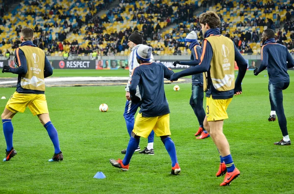 Kiev, Ukrayna - 14 Mart 2019: Maç öncesi antrenman oyunu