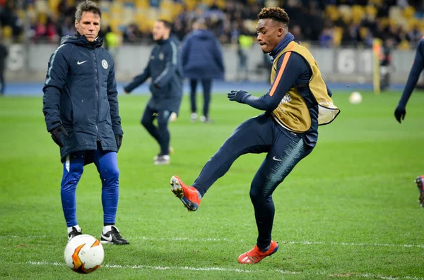 Kiev, Ukrayna - 14 Mart 2019: Callum Hudson-Odoi oyuncu durin