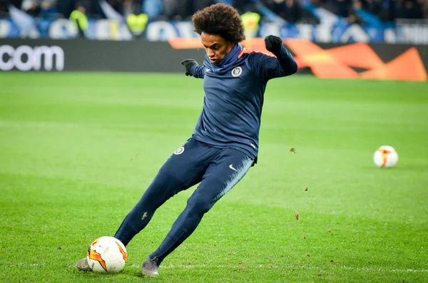 Kiev, Ukrayna - 14 Mart 2019: Uefa sırasında Willian oyuncu 