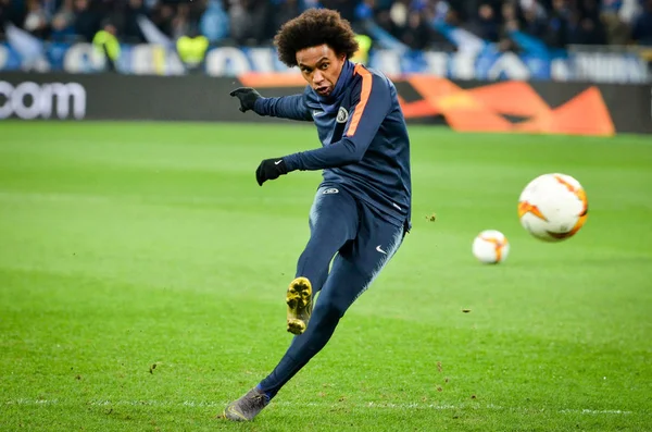 Kiev, Ukrayna - 14 Mart 2019: Uefa sırasında Willian oyuncu 
