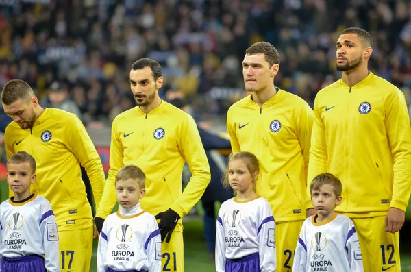 Kiev, Ukrayna - 14 Mart 2019: Chelsea Futbolcu