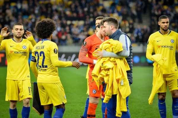 Kiev, Ukrayna - 14 Mart 2019: Uefa sırasında Willian oyuncu 