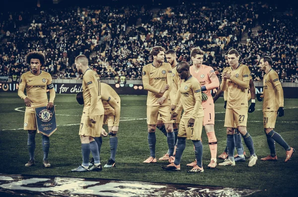 Kiev, Ukrayna - 14 Mart 2019: Chelsea Futbolcu