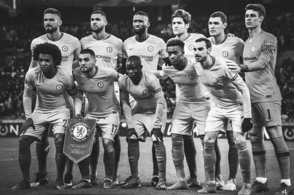 Kiev, Ukrayna - 14 Mart 2019: Genel toplam grup fotoğrafı Fc C