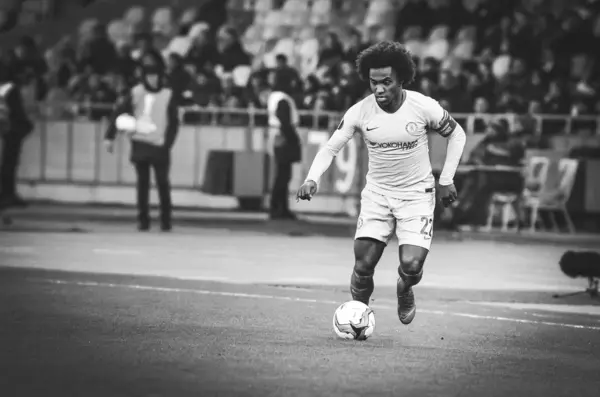 Kiev, UCRAINA - 14 marzo 2019: Willian player durante la UEFA E — Foto Stock