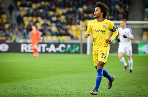 Kiev, Ukrayna - 14 Mart 2019: Uefa E sırasında Willian oyuncu