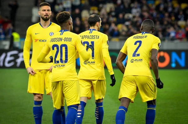Kiev, Ukrayna - 14 Mart 2019: Chelsea Futbolcu