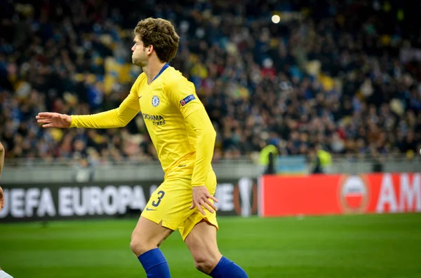 Kiev, Ukrayna - 14 Mart 2019: Marcos Alonso oyuncu sırasında