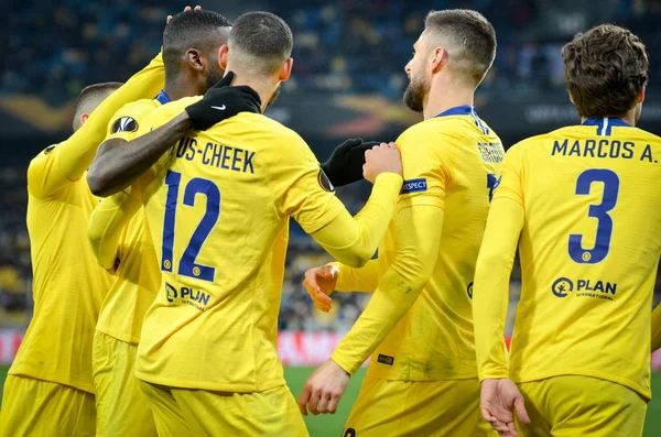 Kiev, Ukrayna - 14 Mart 2019: Chelsea oyuncusu ve Ruben Loftus