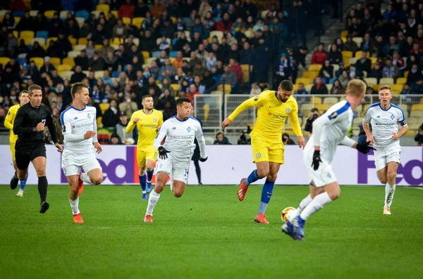Kiev, UKRAINE - 14 martie 2019: Fotbalist în timpul UEFA — Fotografie, imagine de stoc