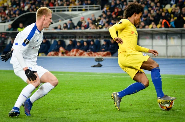 Kiev, Ukrayna - 14 Mart 2019: Uefa sırasında Willian oyuncu 
