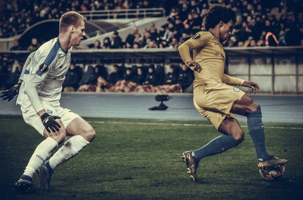 Kiev, Ukrayna - 14 Mart 2019: Uefa sırasında Willian oyuncu 