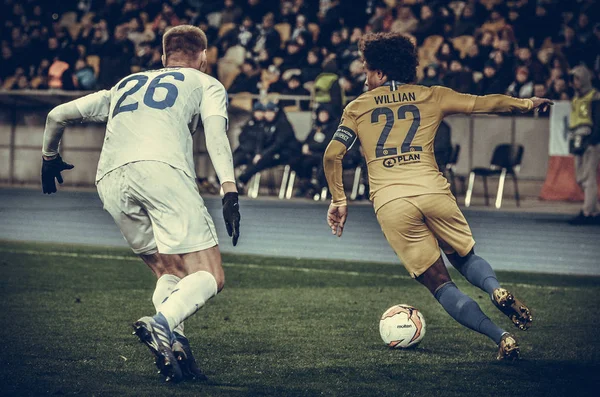 Kiev, Ukrayna - 14 Mart 2019: Uefa sırasında Willian oyuncu 