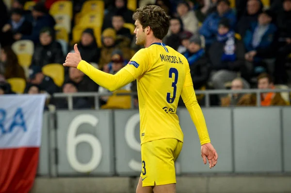 Kiev, Ukrayna - 14 Mart 2019: Marcos Alonso oyuncu sırasında